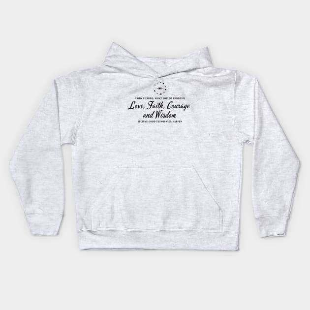 affirmation Kids Hoodie by Legacy of Self-Expression Art